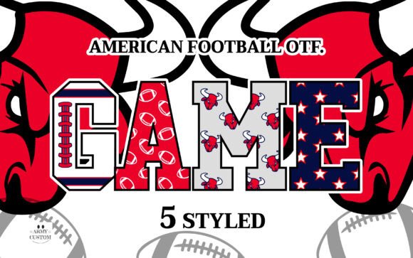 American Football Bulls: A Bold Font for Editorial Impact
