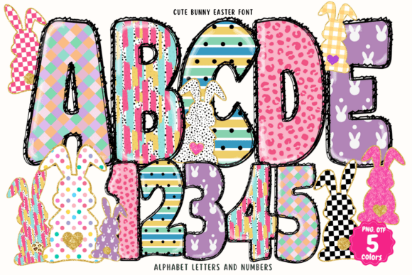 Cute Bunny Easter Font for Web Design