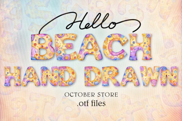 Hand Drawn Beach: A Font for Crafting with Summer Charm