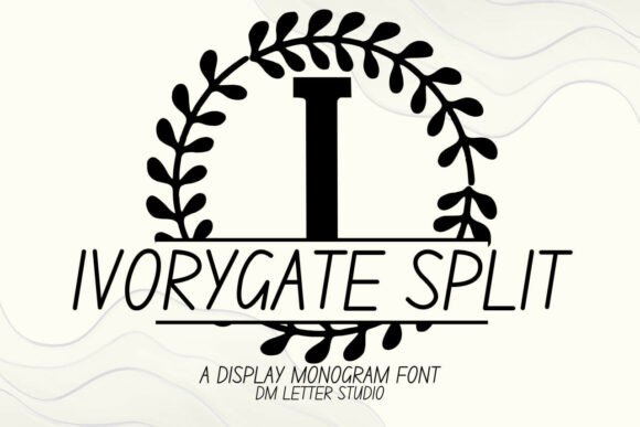 Ivorygate Split Monogram Font for Campaign Design