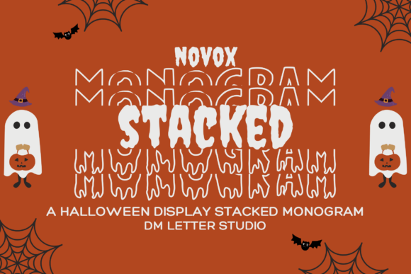Novox Ghost Stacked Monogram Font Review for Campaign Design