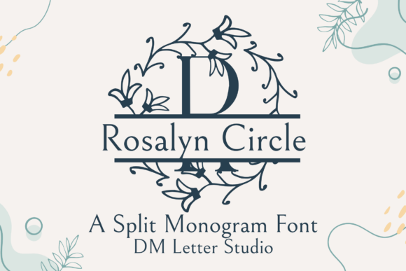 Rosalyn Circle Split Monogram Font for Digital Marketing