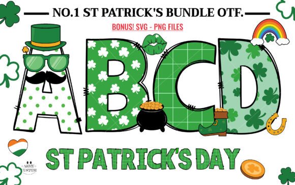 St. Patrick’s Day Army Bundle: A Font for Festive Digital Design