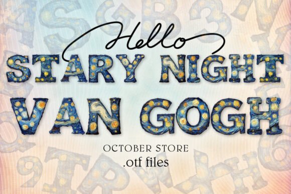 Starry Night Van Gogh: A Font for Editorial Magic