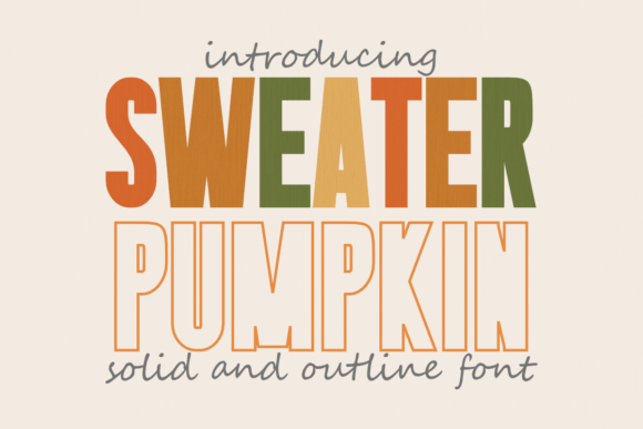Sweater Pumpkin Font for Cozy Autumn Creations