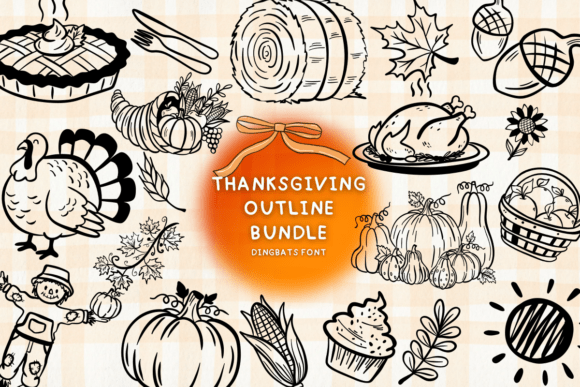 Thanksgiving Outline Bundle: A Font for Festive Editorial Design