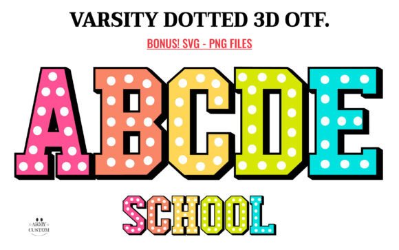Varsity Dotted 3d: A Font That Elevates Brand Identity