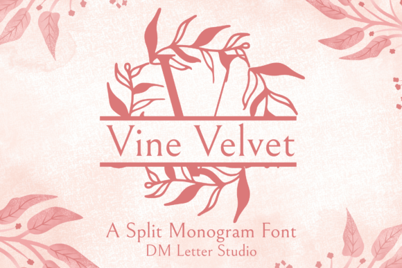 Vine Velvet Split Monogram Font for Digital Branding
